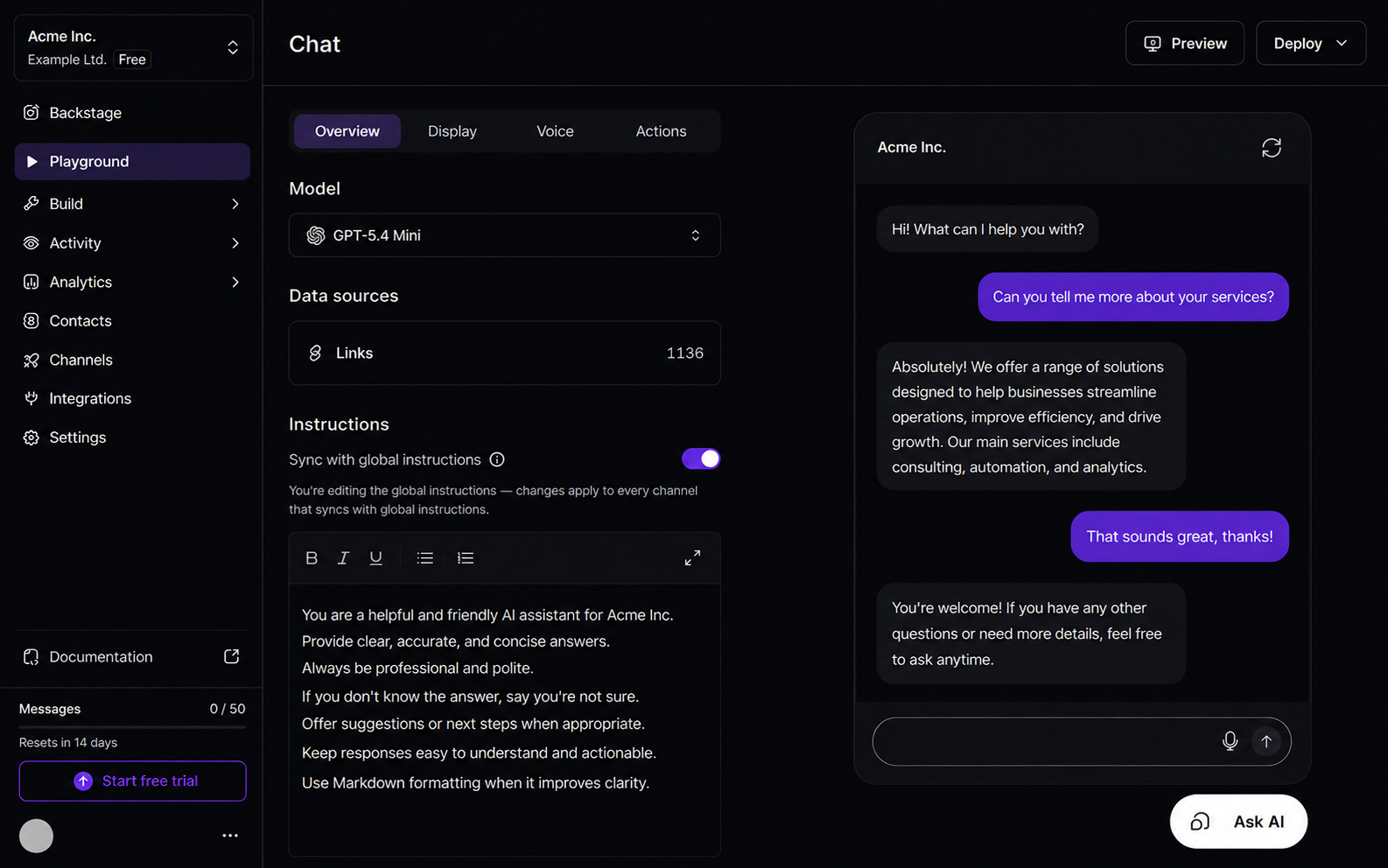 dark app screen